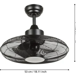 LED-tuuletinvalaisin Igeldo, musta*Eglo Hot
