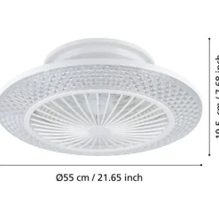 Outlet LED-tuuletinvalaisin Malinska, valkoinen Tuuletinvalaisimet