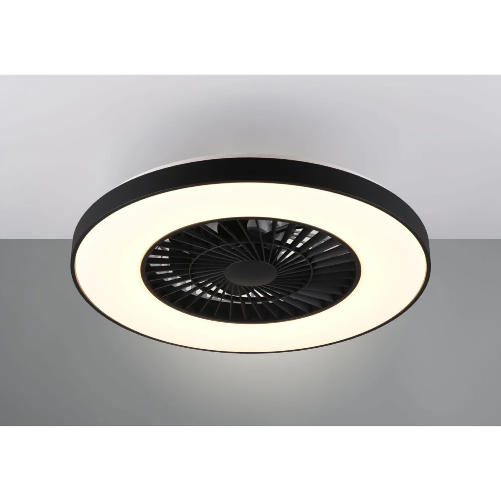 LED-tuuletinvalaisin Halmstad, musta*Trio New