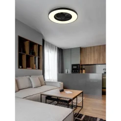 LED-tuuletinvalaisin Halmstad, musta*Trio New