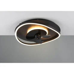 Discount LED-tuuletinvalaisin Sortland, mattamusta Tuuletinvalaisimet