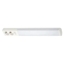 Clearance LED-työpistevalaisin Handy 550, 8W/830/840, 550x74mm, 2-osainen pistorasia+kytkin, IP21, valkoinen/opaali Keittiövalaisimet