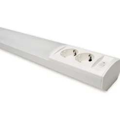 LED-työpistevalaisin Ami AL122L750 10W/830/840 752mm 2-osainen pistorasia+kytkin valkoinen*Ensto Hot
