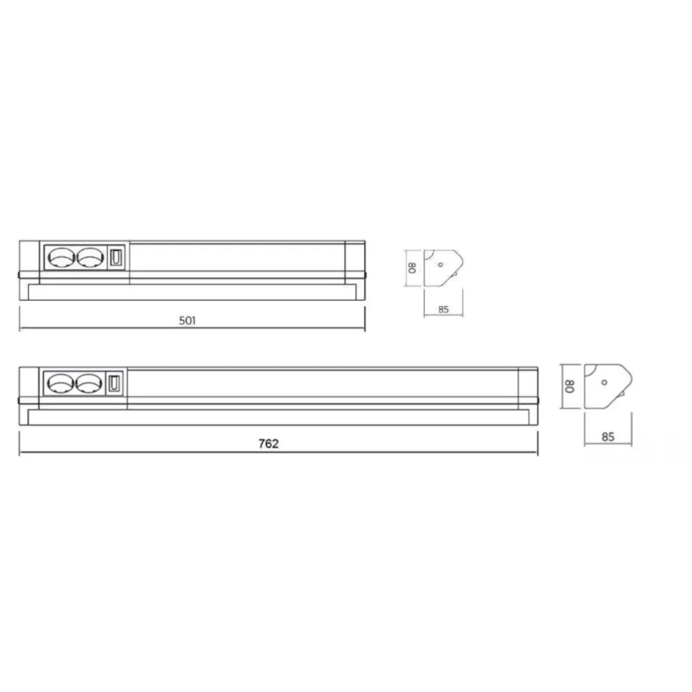 LED-työpistevalaisin pistorasialla 10W IP20*LED Energie Clearance
