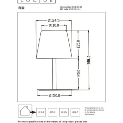 LED-ulkopöytävalaisin Rio RGB, USB-ladattava, himmennettävä, värinvaihto-ominaisuus*Lucide Sale