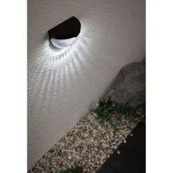 LED-ulkoseinävalaisin aurinkokennolla Mimmo, IP44, 6500K, musta*Paulmann
