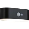 LED-ulkoseinävalaisin aurinkokennolla Adya, IP44, 3000K, liiketunnistin, musta*Paulmann Best