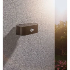 LED-ulkoseinävalaisin aurinkokennolla Adya, IP44, 3000K, liiketunnistin, musta*Paulmann Best