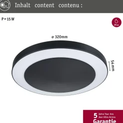 Best LED-ulkoseinävalaisin liike- ja hämärätunnistimella Circula, Smart Home Zigbee 3.0, IP44, 32cm, antrasiitti Ulkovalaisimet Liiketunnistimella Ja Hämäräkytkimellä|Ulkovalaisimet Liiketunnistimella