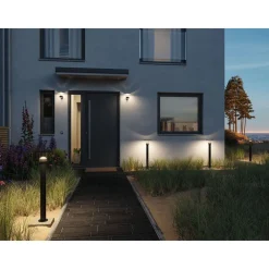 LED-ulkoseinävalaisin liiketunnistimella Sienna, IP44, 3000K, korroosionkestävä, antrasiitti*Paulmann Sale