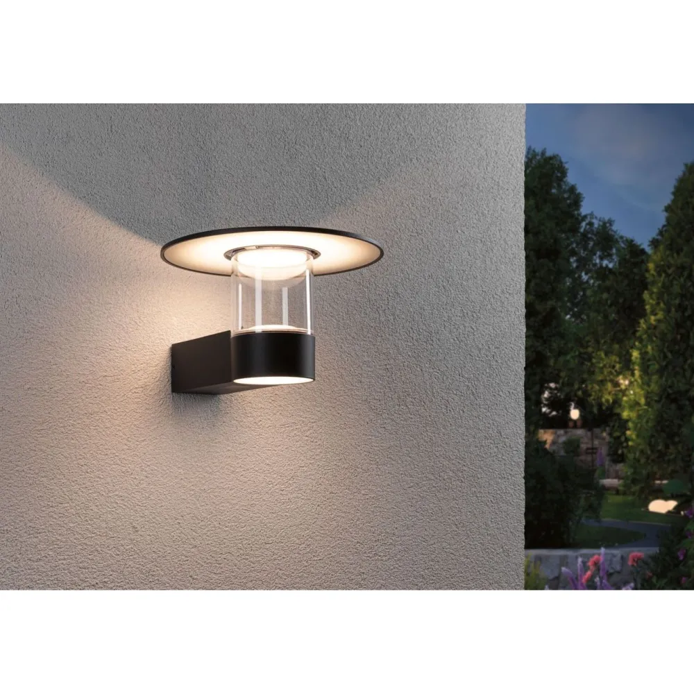 LED-ulkoseinävalaisin liiketunnistimella Sienna, IP44, 3000K, korroosionkestävä, antrasiitti*Paulmann Sale