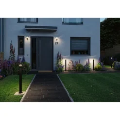 LED-ulkoseinävalaisin liiketunnistimella Sienna, IP44, 3000K, korroosionkestävä, antrasiitti*Paulmann Sale