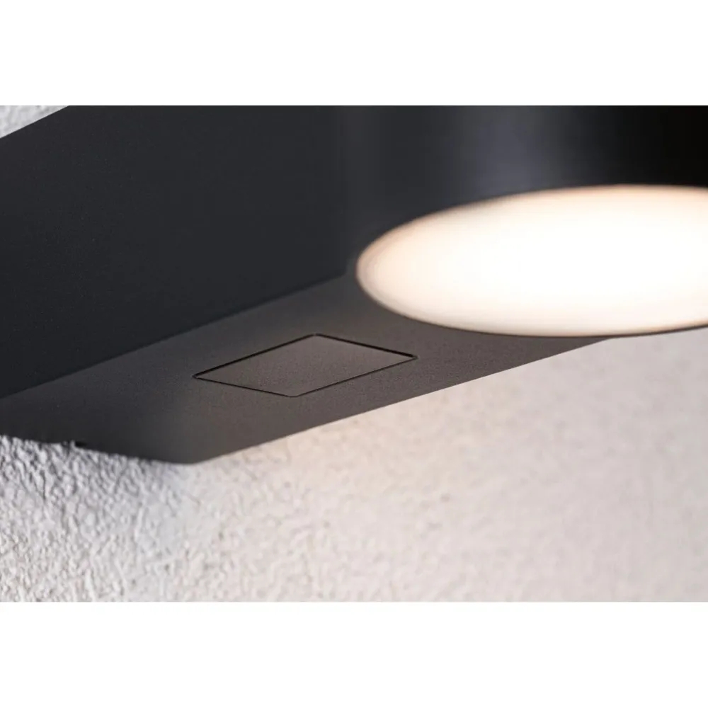 LED-ulkoseinävalaisin liiketunnistimella Sienna, IP44, 3000K, korroosionkestävä, antrasiitti*Paulmann Sale