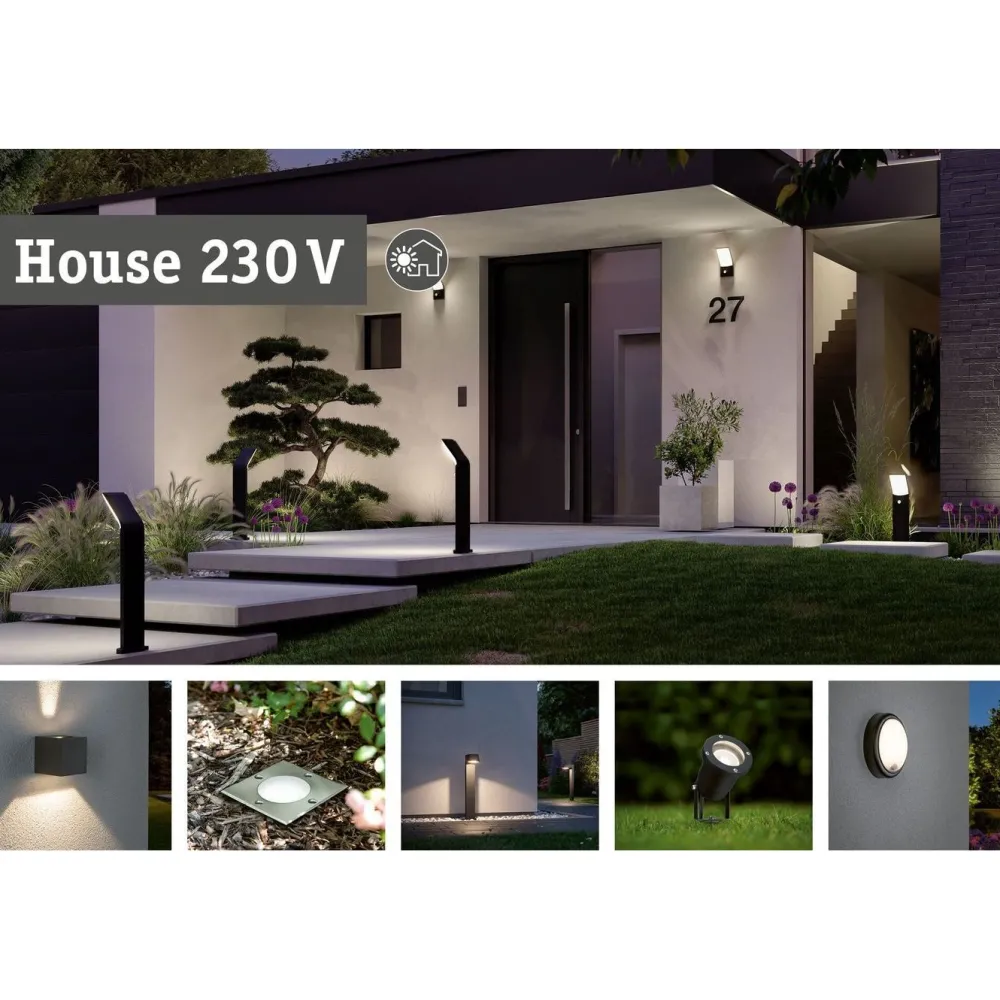 Hot LED-ulkoseinävalaisin liiketunnistimella Azalena, IP44, 3000K, korroosionkestävä, valkoinen Ulkovalaisimet Liiketunnistimella
