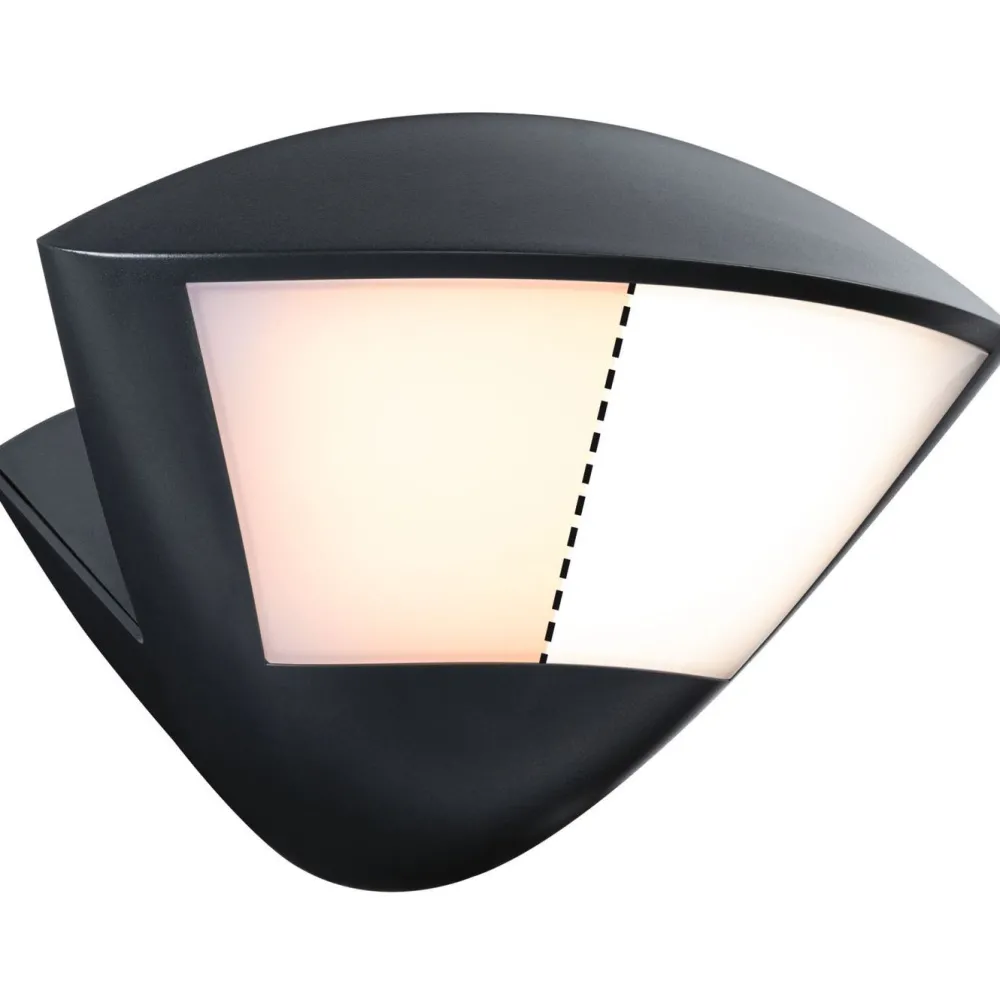 LED-ulkoseinävalaisin Skyla Smart Home Zigbee 3.0 226x164mm 2200K-3000K 10W 840lm hämäräohjattu liiketunnistin IR antrasiitti*Paulmann Sale