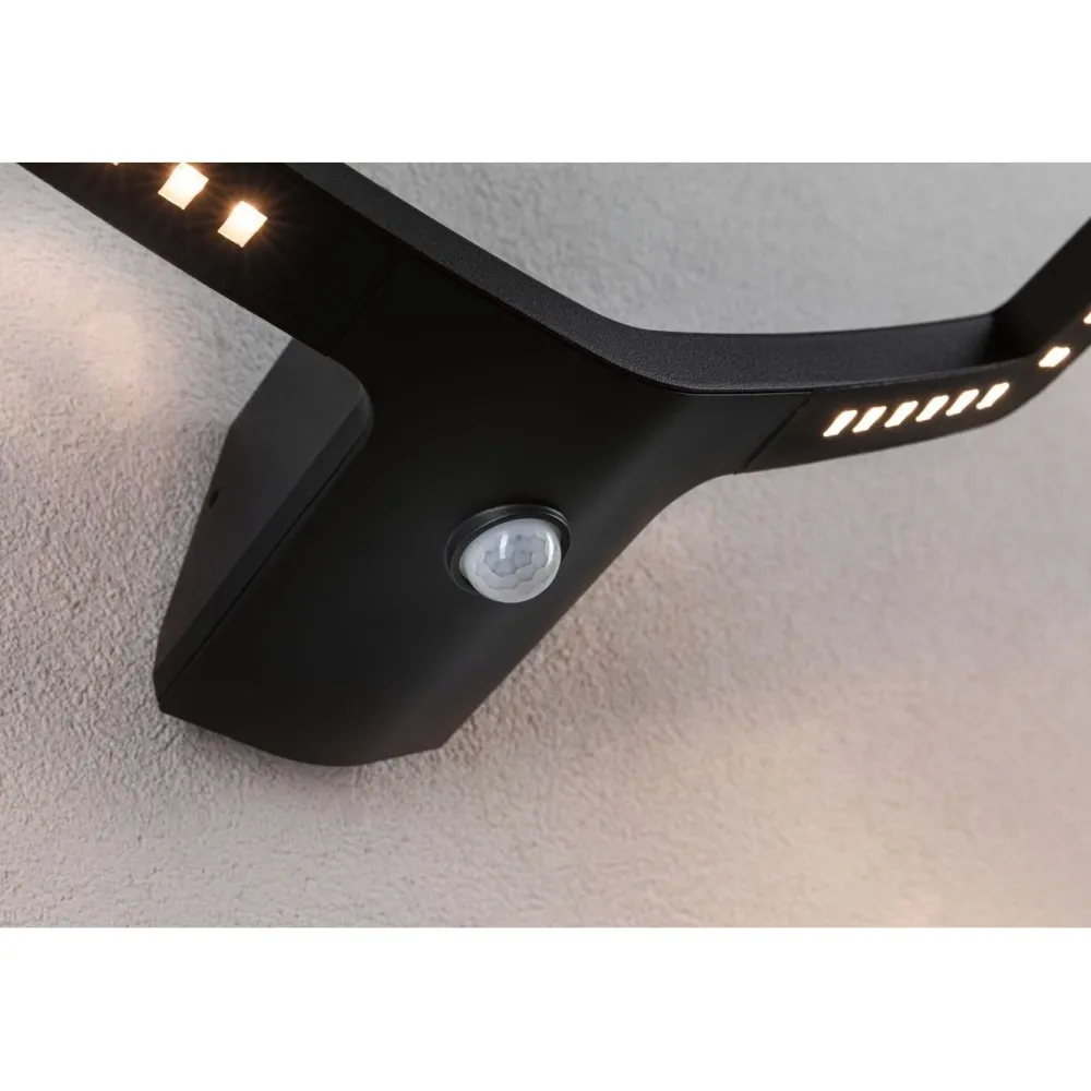 LED-ulkoseinävalaisin Alara 375x270mm 3000K 10W 450lm hämäräohjattu liiketunnistin IR antrasiitti*Paulmann Sale