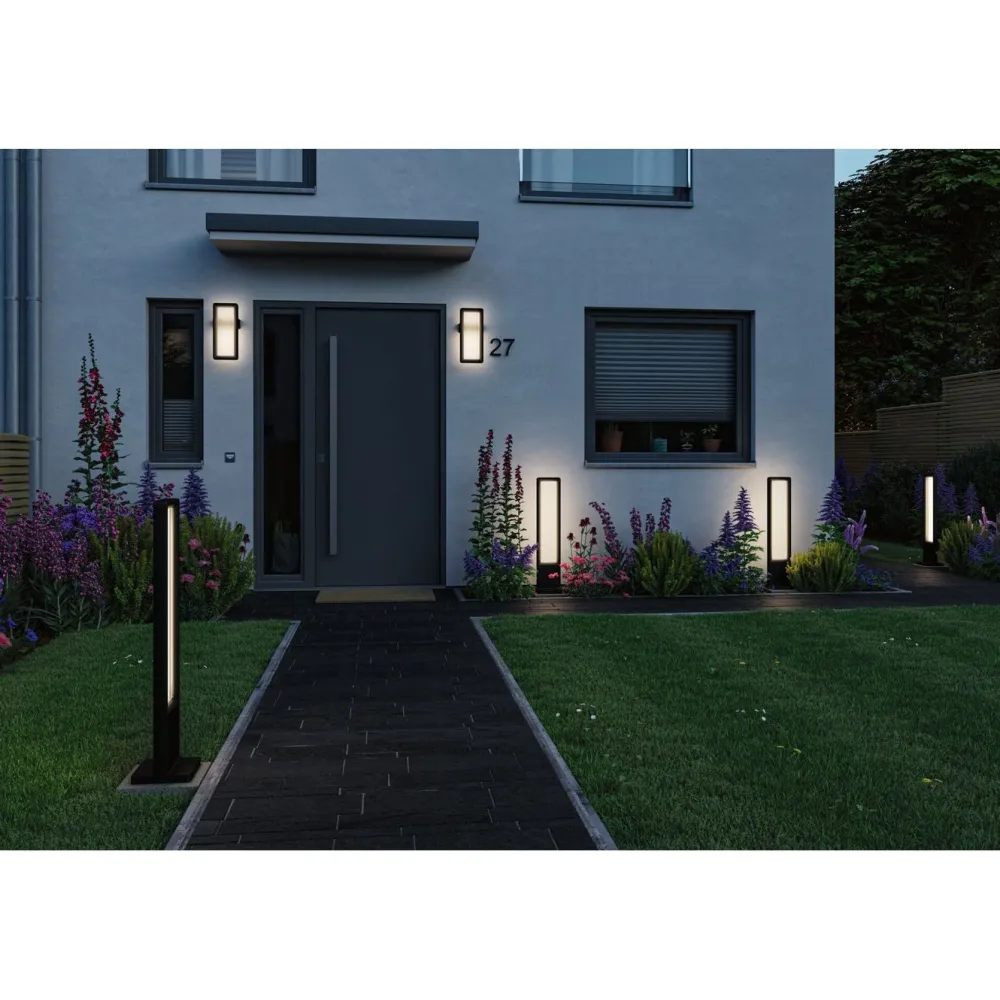 Outlet LED-ulkoseinävalaisin Reana 176x107mm 3000K 2x3W 2x130lm hämäräohjattu liiketunnistin HF antrasiitti Ulkovalaisimet Hämäräkytkimellä|Ulkovalaisimet Liiketunnistimella Ja Hämäräkytkimellä