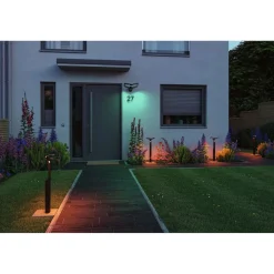 Online LED-ulkoseinävalaisin Alara Smart Home Zigbee 3.0 375x270mm hämäräohjattu liiketunnistin IR RGBW+ 10W 450lm antrasiitti Ulkovalaisimet Hämäräkytkimellä|Ulkovalaisimet Liiketunnistimella Ja Hämäräkytkimellä