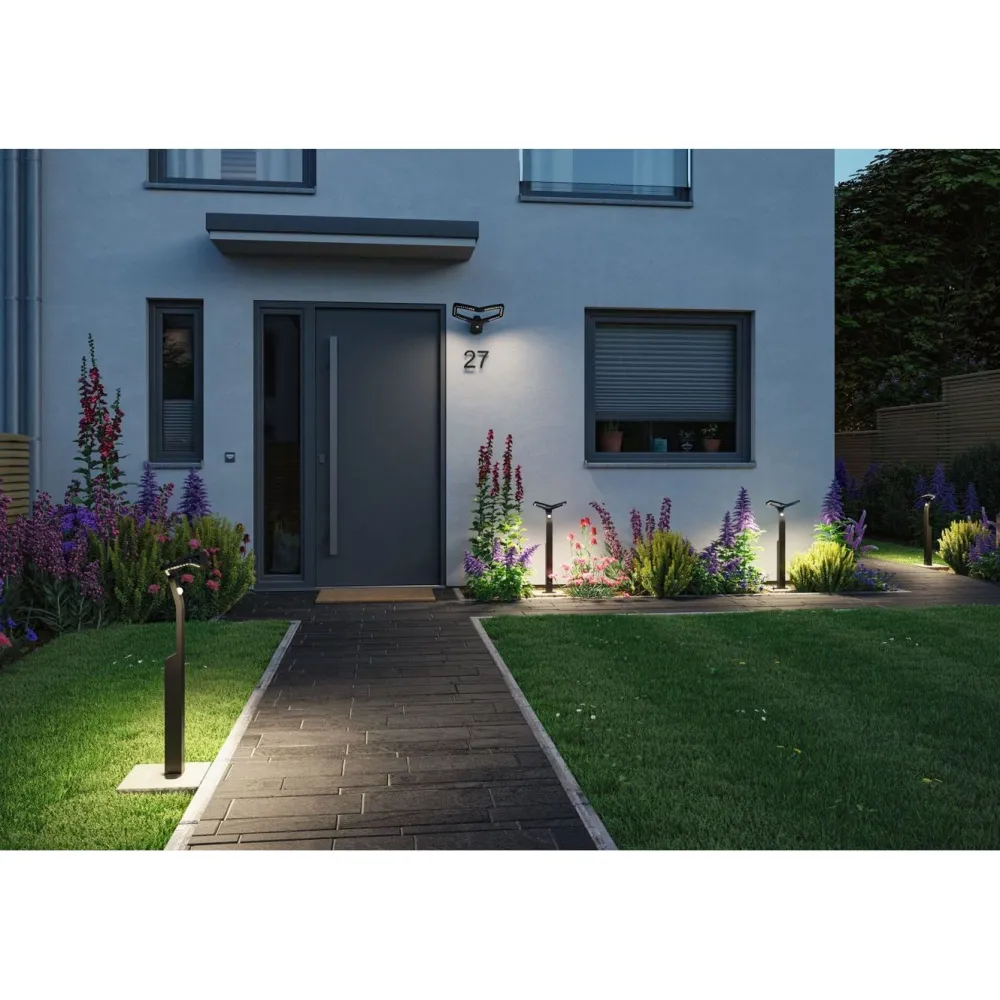 Online LED-ulkoseinävalaisin Alara Smart Home Zigbee 3.0 375x270mm hämäräohjattu liiketunnistin IR RGBW+ 10W 450lm antrasiitti Ulkovalaisimet Hämäräkytkimellä|Ulkovalaisimet Liiketunnistimella Ja Hämäräkytkimellä