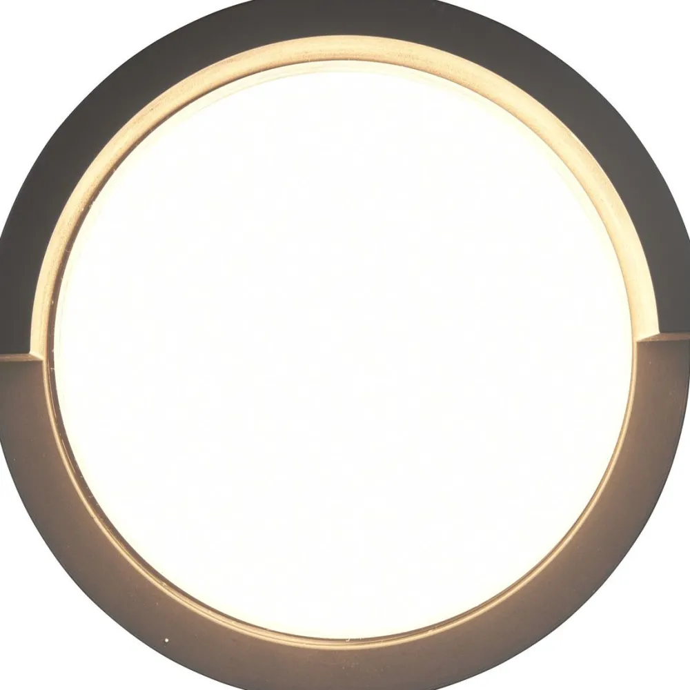 LED-ulkoseinävalaisin Puno pyöreä mattamusta*Trio Outlet