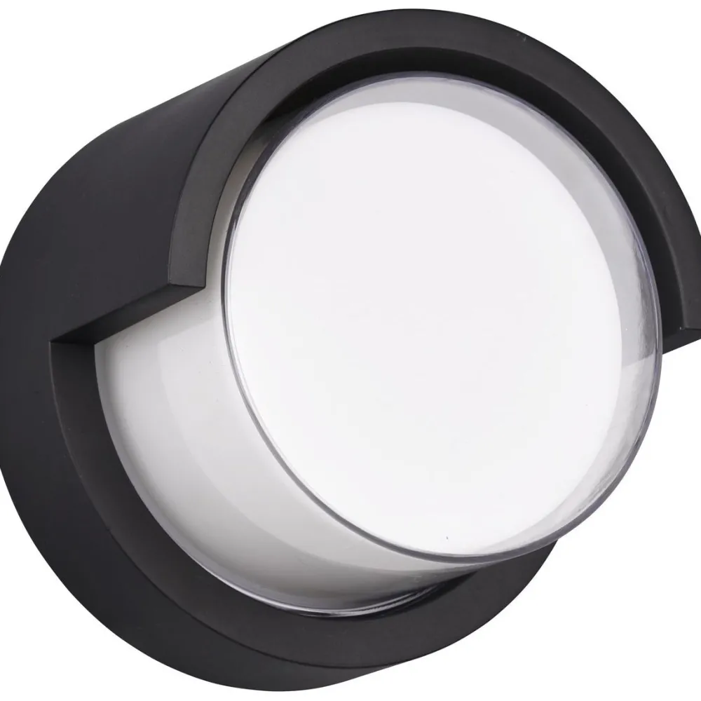 LED-ulkoseinävalaisin Puno pyöreä mattamusta*Trio Outlet