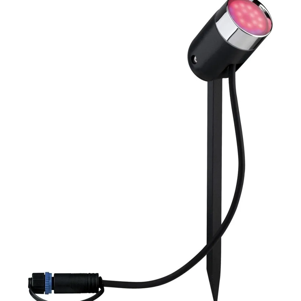 LED-Ulkospottivalaisin Plug & Shine SpotPike RGBW antrasiitti*Paulmann Discount
