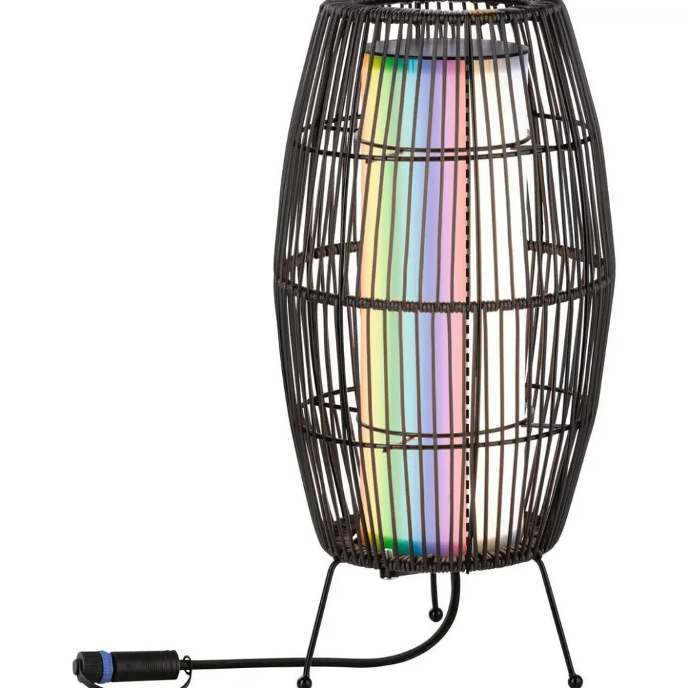 LED-ulkovalaisin Plug & Shine Basket, Smart Home Zigbee 3.0, IP44, RGBW, musta*Paulmann