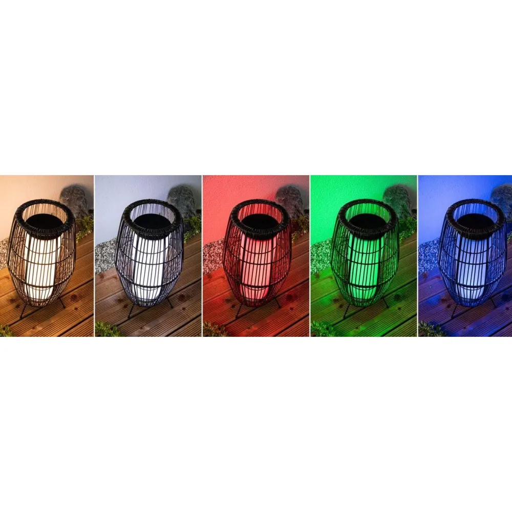 LED-ulkovalaisin Plug & Shine Basket, Smart Home Zigbee 3.0, IP44, RGBW, musta*Paulmann