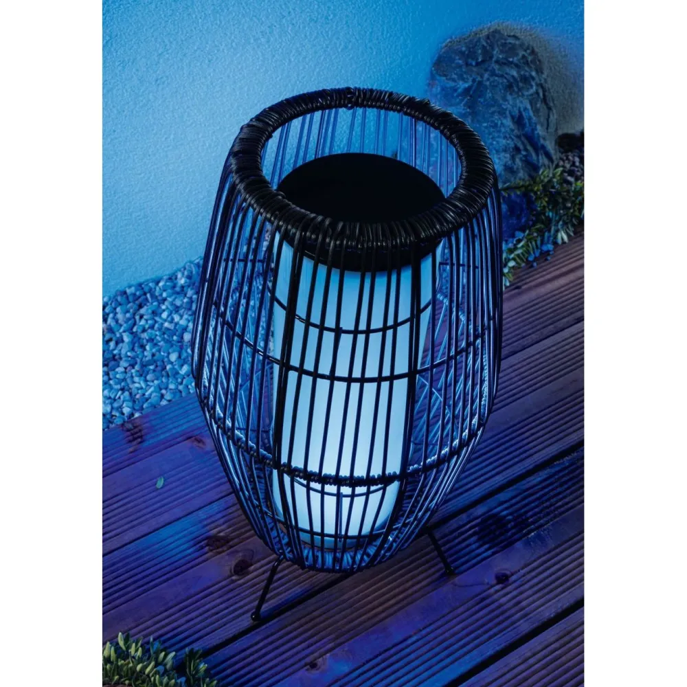 LED-ulkovalaisin Plug & Shine Basket, Smart Home Zigbee 3.0, IP44, RGBW, musta*Paulmann