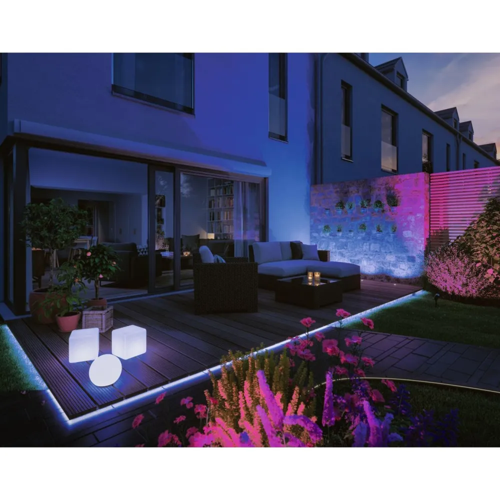 Hot LED-ulkovalaisin Plug & Shine Globe, Smart Home Zigbee 3.0, IP65, RGBW+, valkoinen Puutarhavalaisimet|Älyvalaisimet Ulos