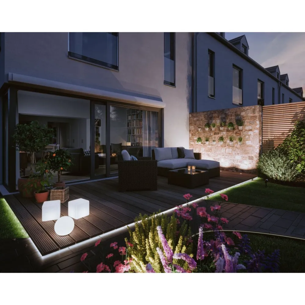 Hot LED-ulkovalaisin Plug & Shine Globe, Smart Home Zigbee 3.0, IP65, RGBW+, valkoinen Puutarhavalaisimet|Älyvalaisimet Ulos