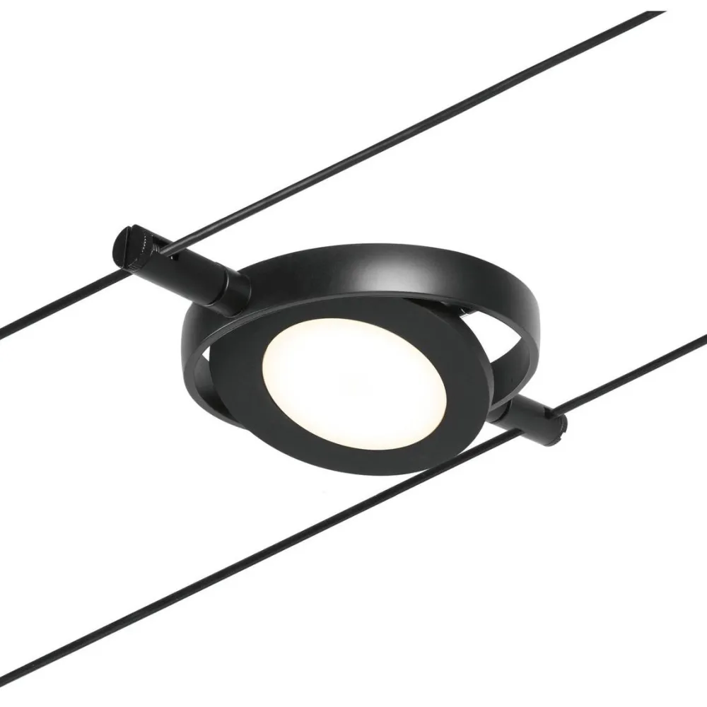 Clearance LED-Vaijerivalaisinsetti RoundMac 5 valaisinta + muuntaja + vaijeri eri värejä Vaijerivalaisimet