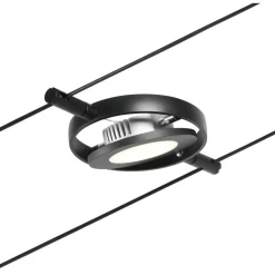 Clearance LED-Vaijerivalaisinsetti RoundMac 5 valaisinta + muuntaja + vaijeri eri värejä Vaijerivalaisimet