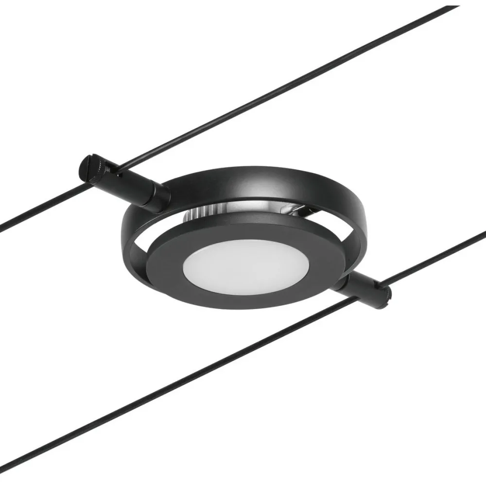 Clearance LED-Vaijerivalaisinsetti RoundMac 5 valaisinta + muuntaja + vaijeri eri värejä Vaijerivalaisimet