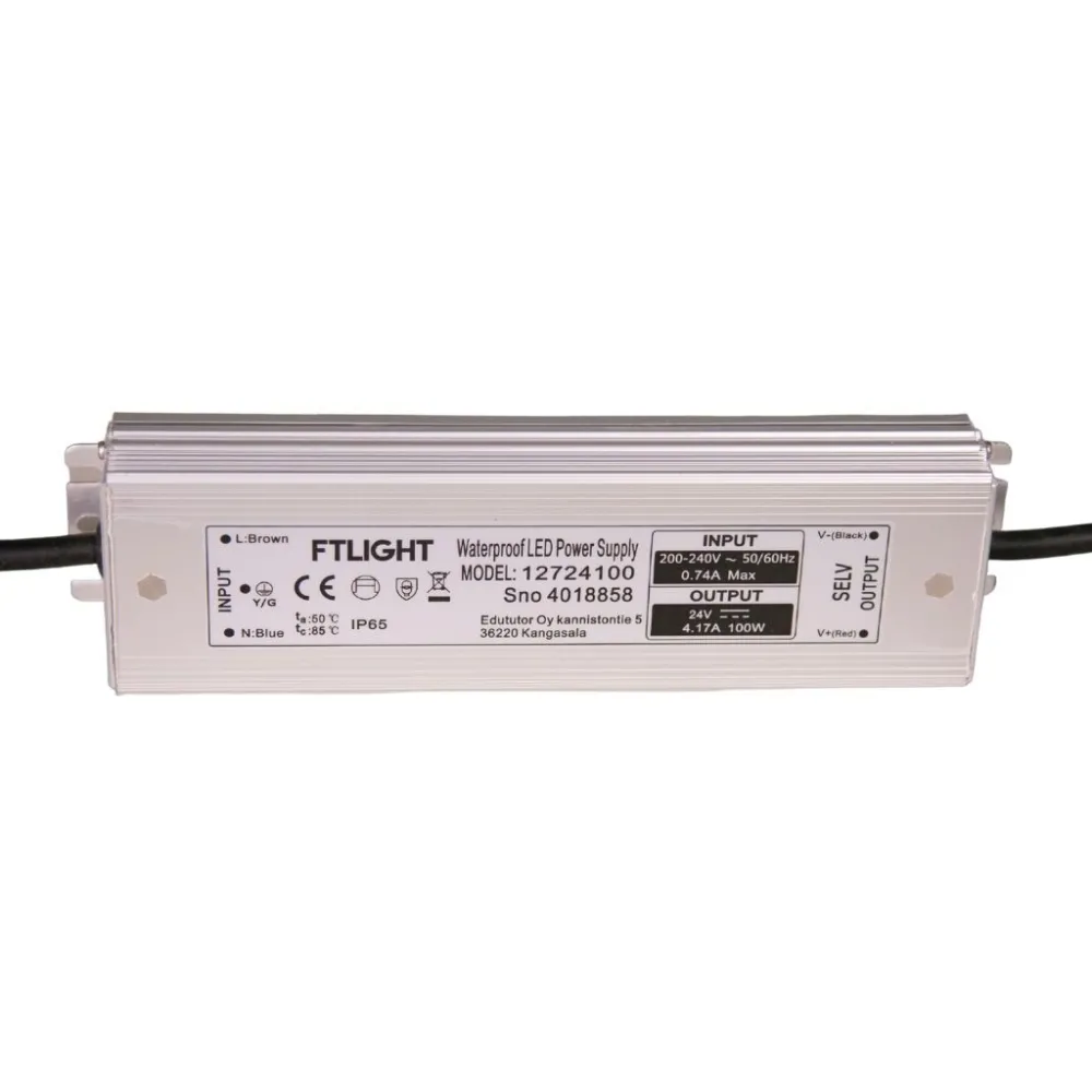 Hot LED-vakiojännitelähde 100 W 24V IP65 Led-Muuntajat Ja Led-Tarvikkeet