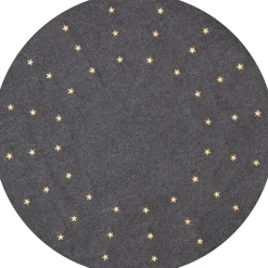 New LED-valaistu kuusenalusmatto Granne, 80cm, harmaa Joulukoristeet