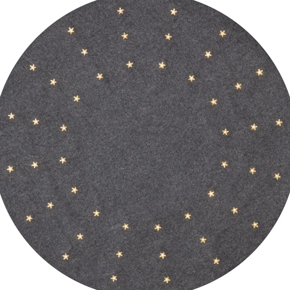 New LED-valaistu kuusenalusmatto Granne, 80cm, harmaa Joulukoristeet