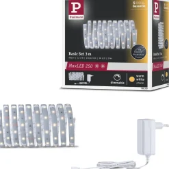 LED-valonauha MaxLED 250, aloituspakkaus, IP44, 240lm/m, 2700K, 24VA, eri kokoja*Paulmann Outlet