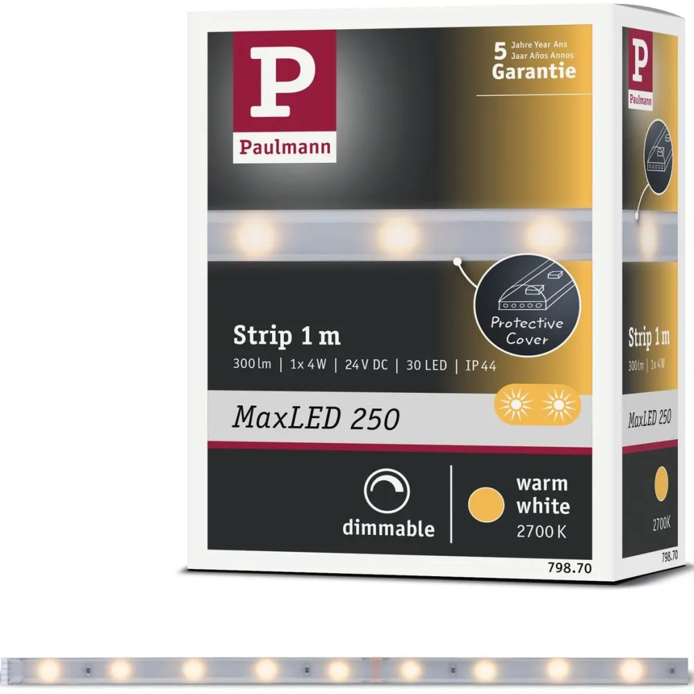 LED-valonauha MaxLED 250, IP44, 240lm/m, 2700K, eri kokoja*Paulmann Sale