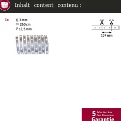 LED-valonauha MaxLED 250, 270lm/m, säädettävä värilämpötila, eri kokoja*Paulmann Clearance
