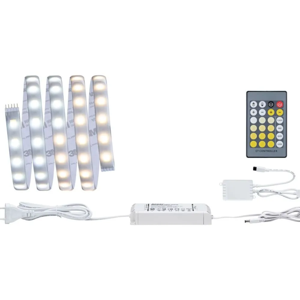 LED-valonauha MaxLED 500, aloituspakkaus, 1.5m, IP44, 10W, 470lm/m, 20VA, säädettävä värilämpötila*Paulmann Outlet