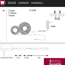 Clearance LED-valonauha SimpLED, 260lm/m, 60LEDs/m, 6500K, eri kokoja Led-Nauhat