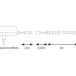 Clearance LED-valonauha SimpLED, 260lm/m, 60LEDs/m, 6500K, eri kokoja Led-Nauhat