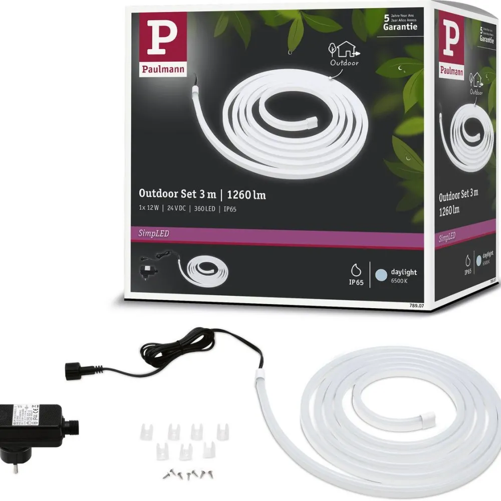 LED-valonauha ulkokäyttöön SimpLED, 3m, IP65, 12W, 200lm/m, 6500K, 18VA*Paulmann