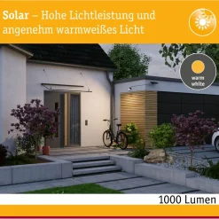 New LED-valonheitin aurinkokennolla Solar Smart Home Zigbee 3.0 Flotas, IP65, 3000K, 700lm, antrasiitti Puutarhavalaisimet