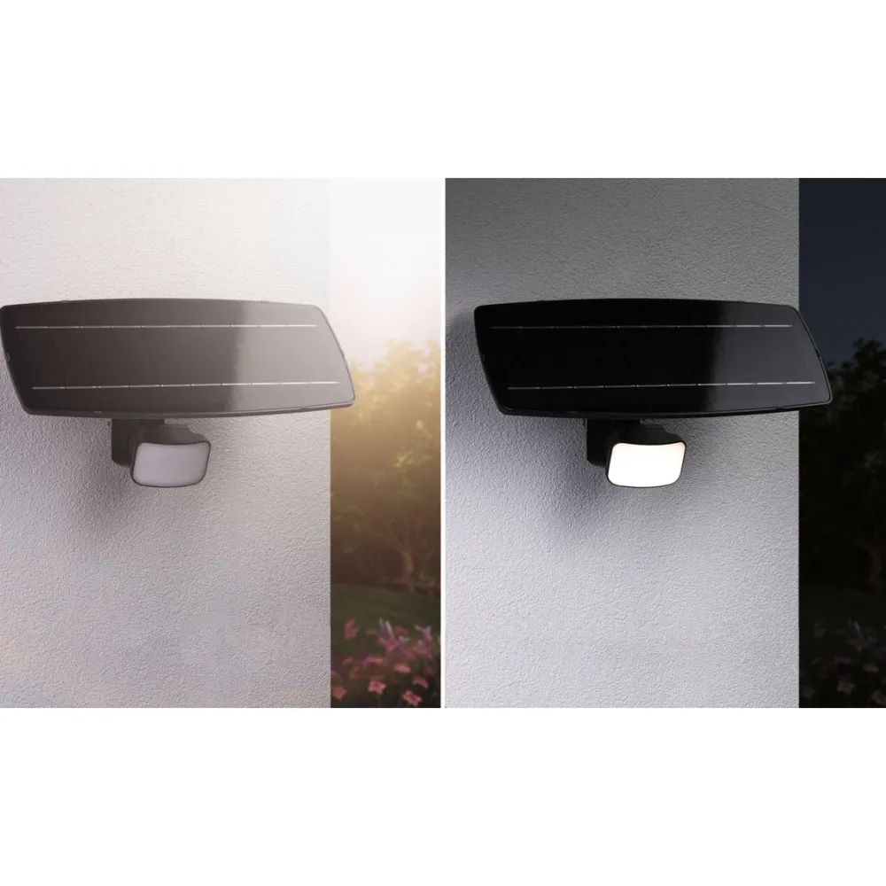 New LED-valonheitin aurinkokennolla Solar Smart Home Zigbee 3.0 Flotas, IP65, 3000K, 700lm, antrasiitti Puutarhavalaisimet