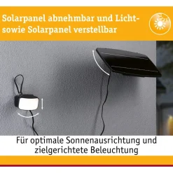 New LED-valonheitin aurinkokennolla Solar Smart Home Zigbee 3.0 Flotas, IP65, 3000K, 700lm, antrasiitti Puutarhavalaisimet