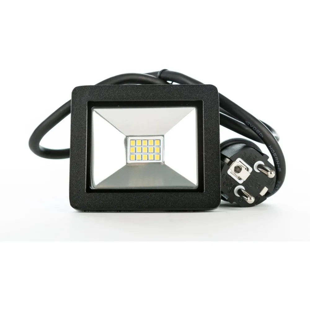 New LED-valonheitin Slim, 10W, 1000lm, 4500K, IP44 Valonheittimet