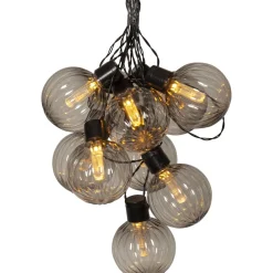 LED-valosarja Archy, 10-osainen, 3.6m, musta/savunharmaa*Star Trading Sale