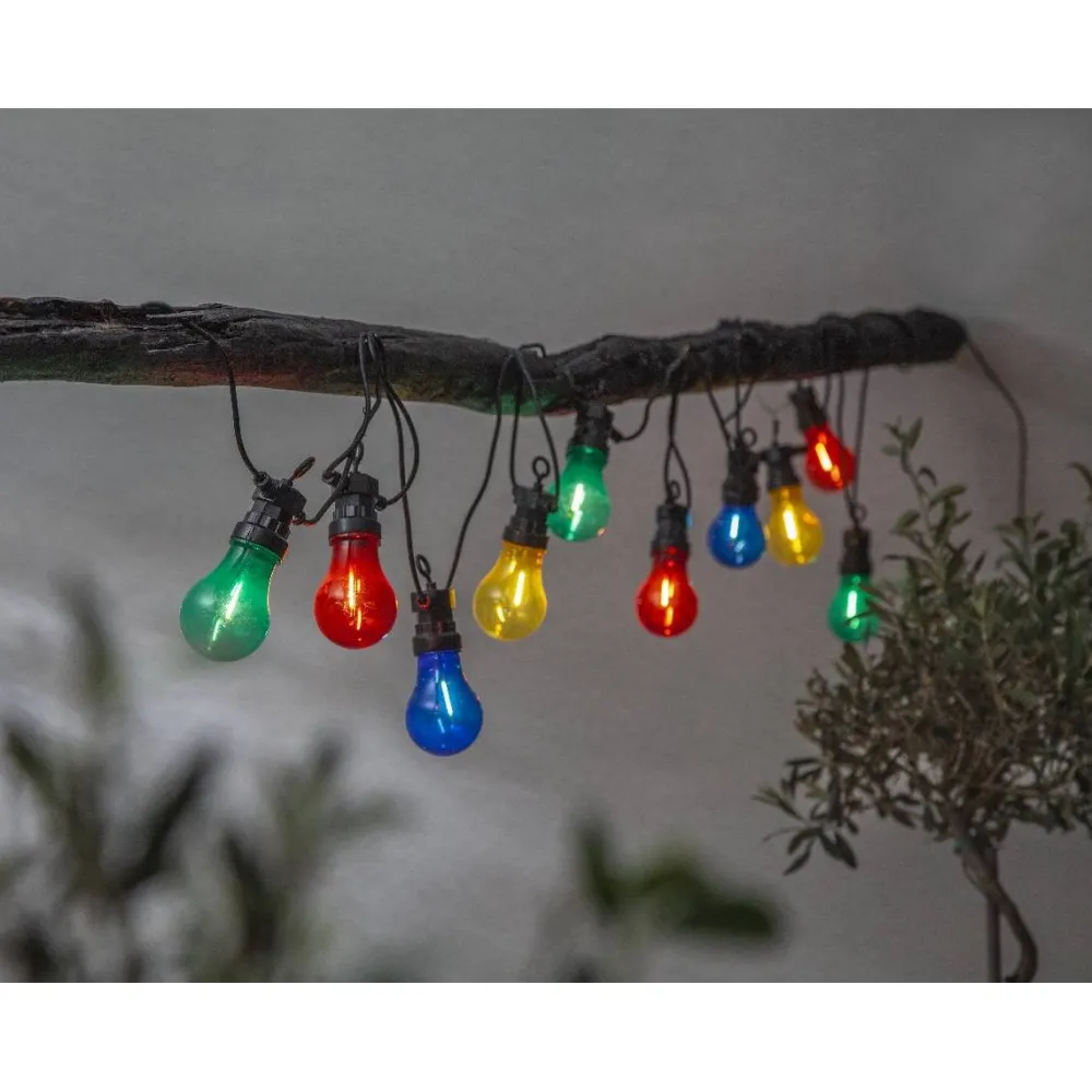 LED-valosarja Circus Filament 10-osainen 405cm moniväri*Star Trading